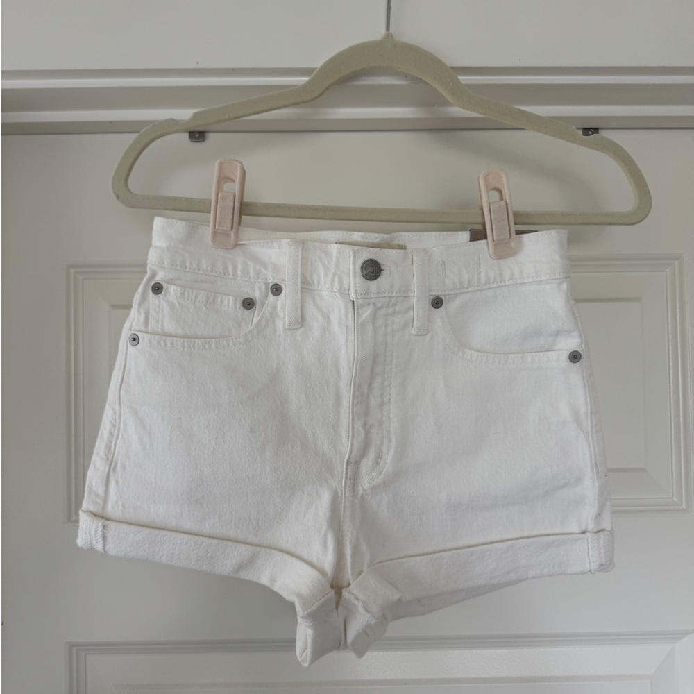 Madewell White Jean Shorts